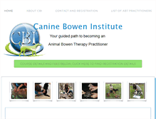 Tablet Screenshot of canineboweninstitute.com